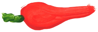Decorative painted pepper