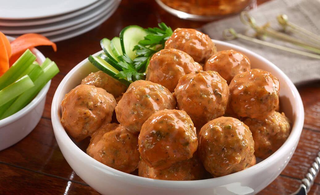 Buffalo Ranch Chicken Meatballs - Louisiana Hot Sauce