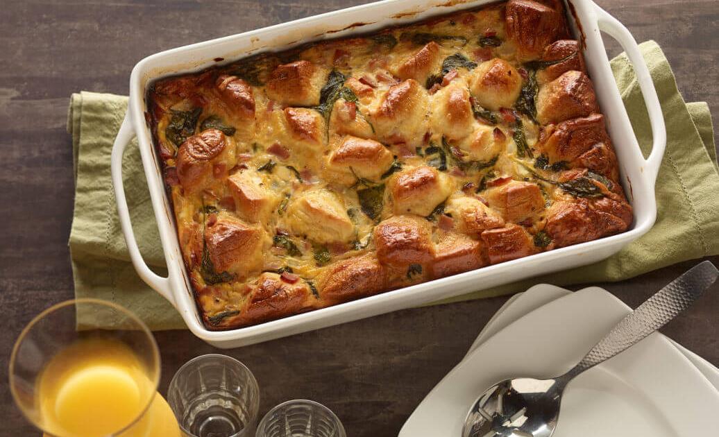 Spinach & Biscuit Casserole - Louisiana Hot Sauce