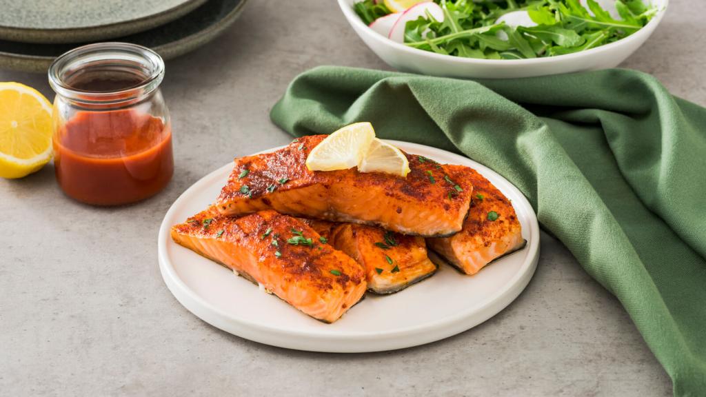 BBQ Broiled Salmon Louisiana Hot Sauce