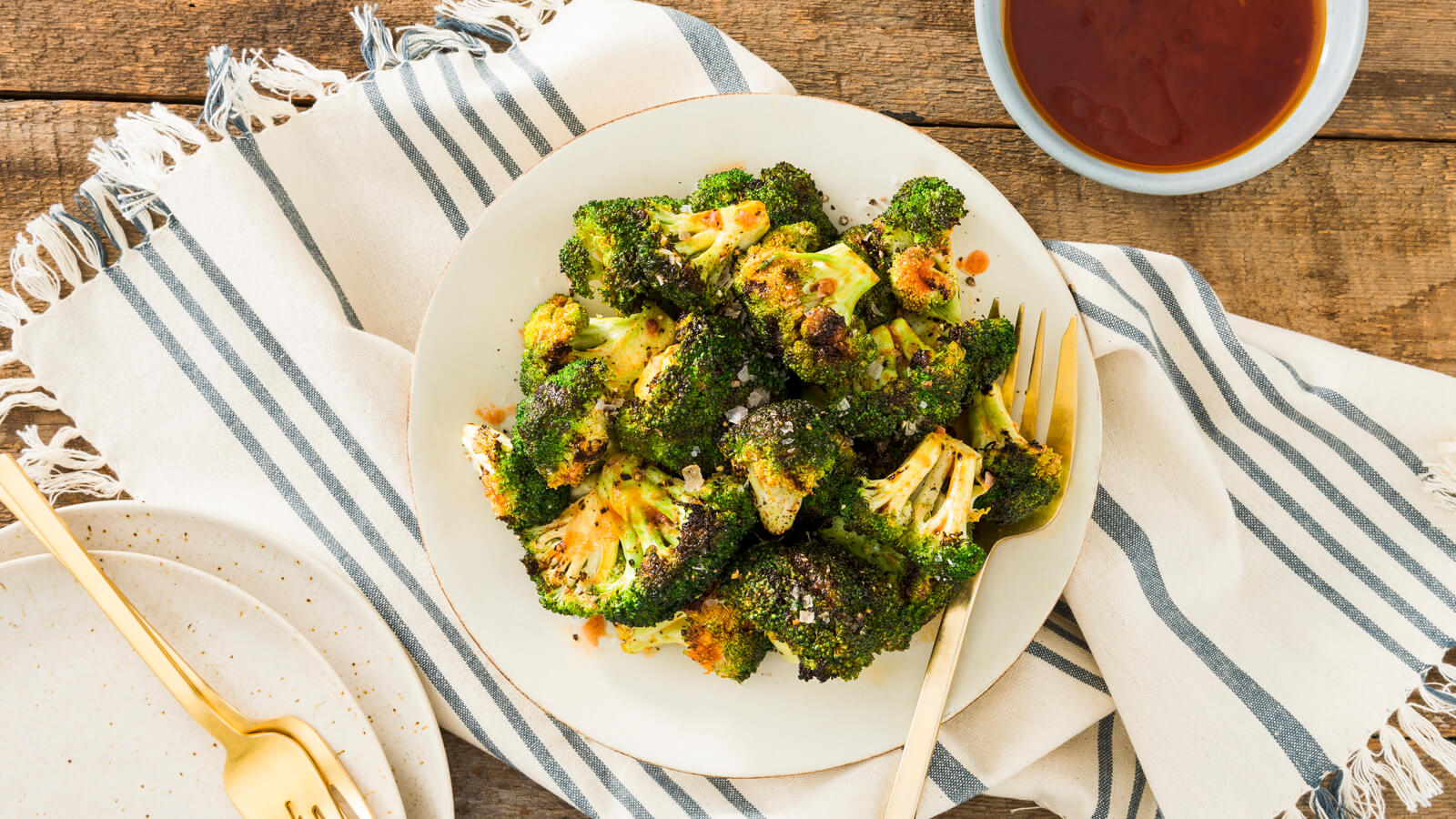 Spicy Grilled Broccoli Louisiana Hot Sauce