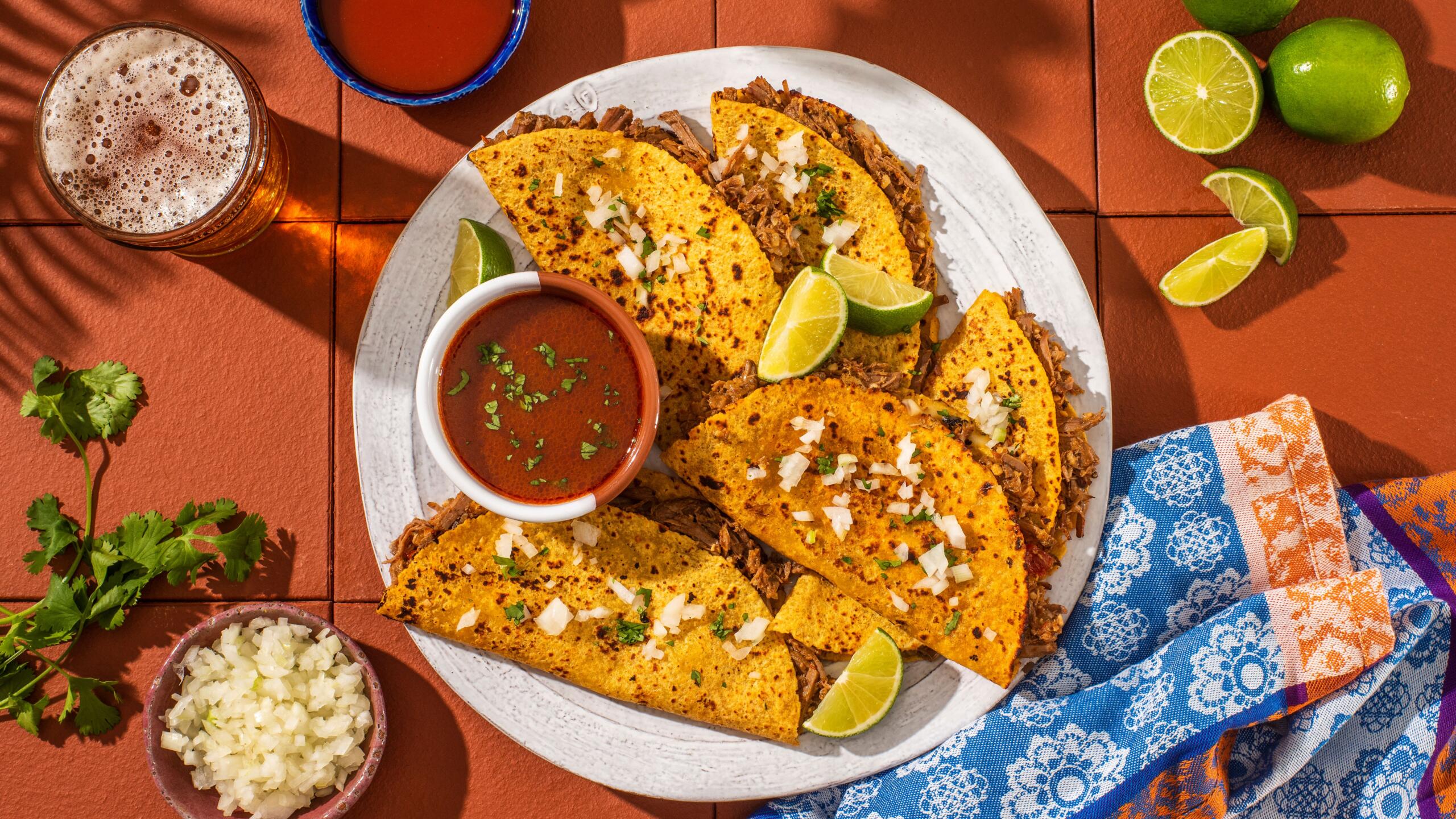 Instant Pot Birria Beef Tacos Louisiana Hot Sauce