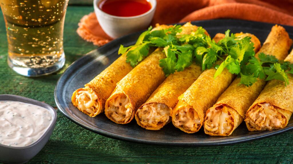 Slow Cooker Louisiana Chicken Taquitos Louisiana Hot Sauce