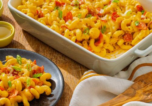 Spicy Pepperoni Mac and Cheese recipe