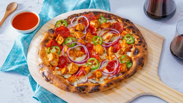 Kung Pao BBQ Chicken Party Pizza