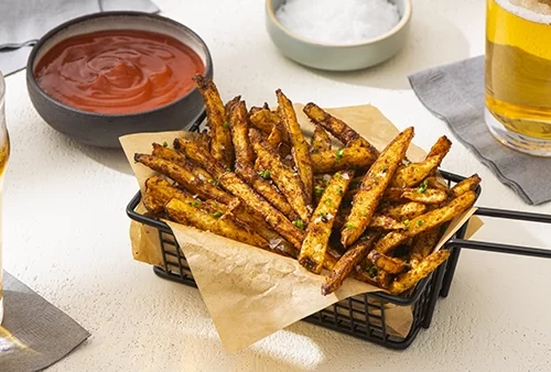 Air Fryer Cajun Fries with Spiced-Up Ketchup recipe