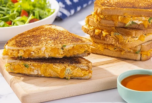 Gooey Chicken Grilled Cheese recipe