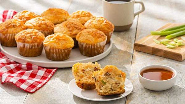 Savory Cheddar and Bacon Buttermilk Muffins