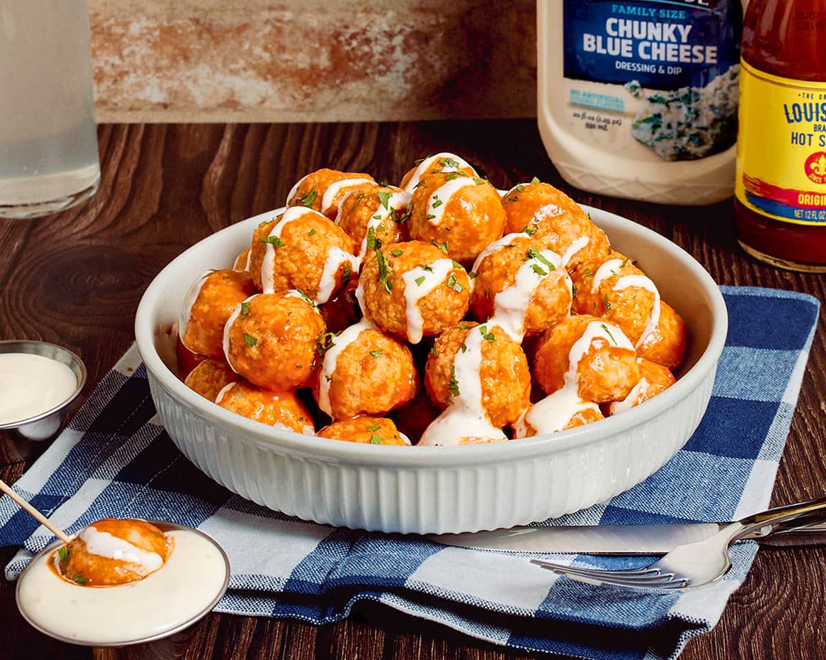 Buffalo Chicken Party Meatballs